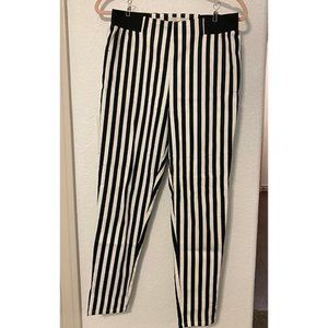 Junk food Black and White Striped Pants NWOT
